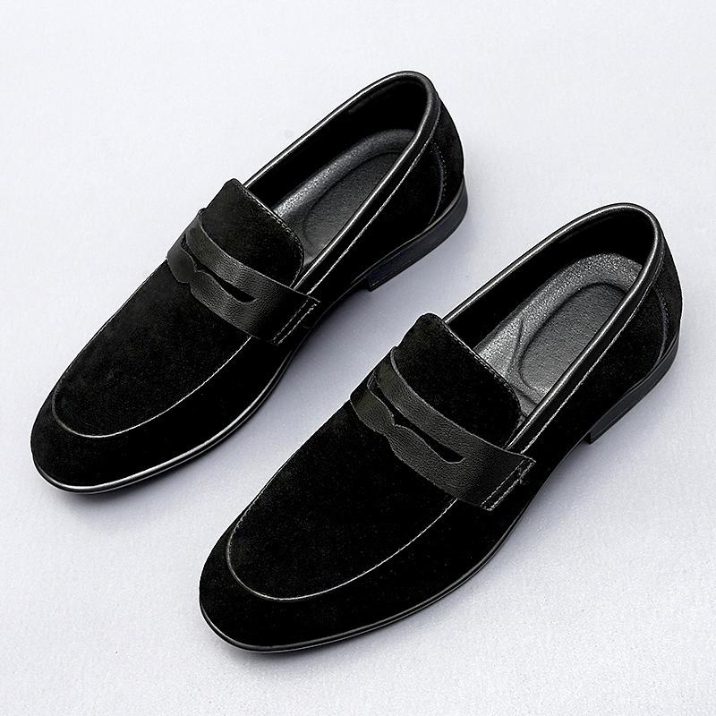 Men's Casual Suede Leather Shoes Four Seasons Anti Slip Business Shoes Fashion Versatile Male Loafers Tide Party Driving Flats