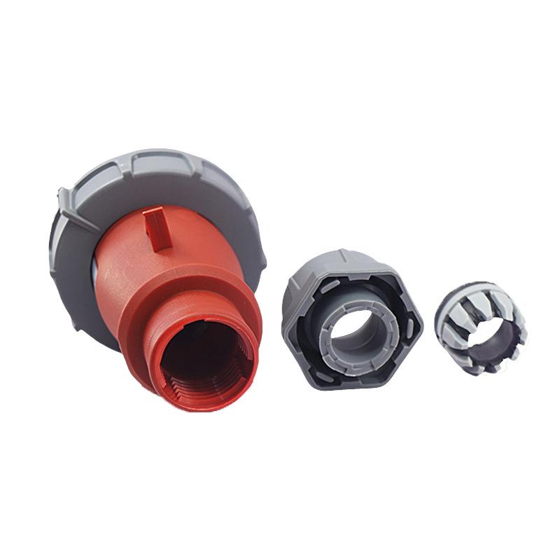 IP67 Waterproof 4-Pin 32A Industrial Plug Socket, Surface/Flush Mount Aviation Connector JH0242