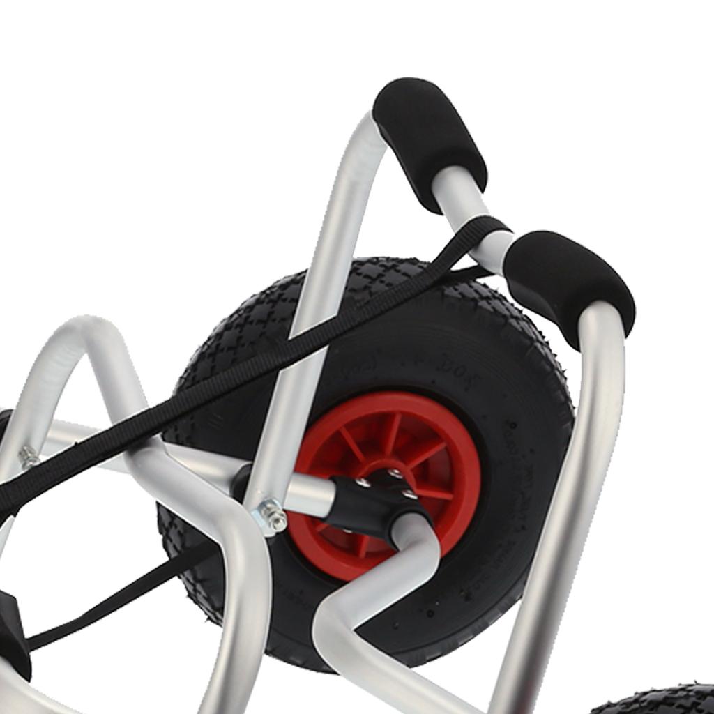 Aluminum Alloy Dual Leg Kayak Cart Foldable Canoe Boat Carrier with 10in Inflation Tires