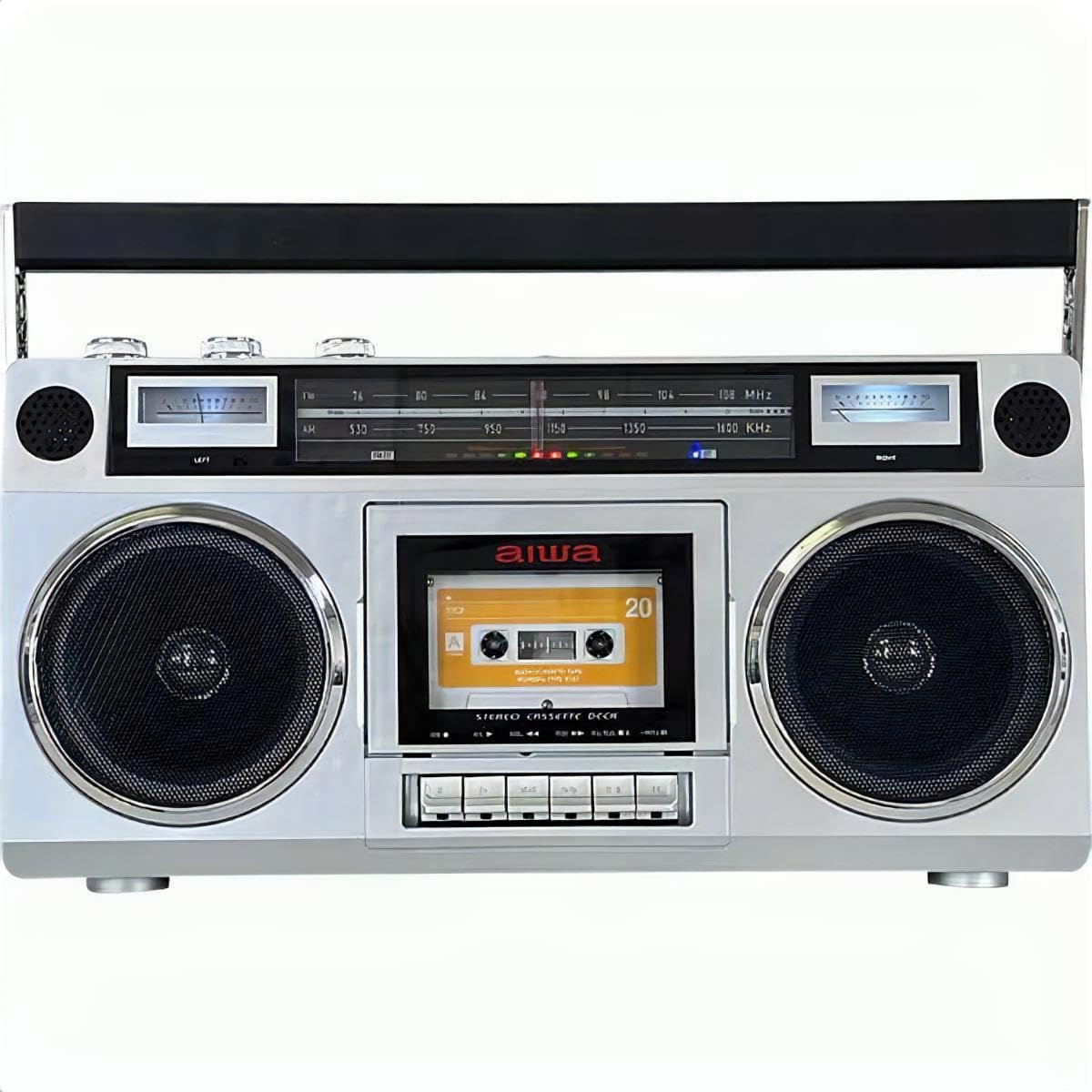 

Аудіомагнітола Aiwa RCP1 широкий FM USB -G GAA4-RCP0001 срібний