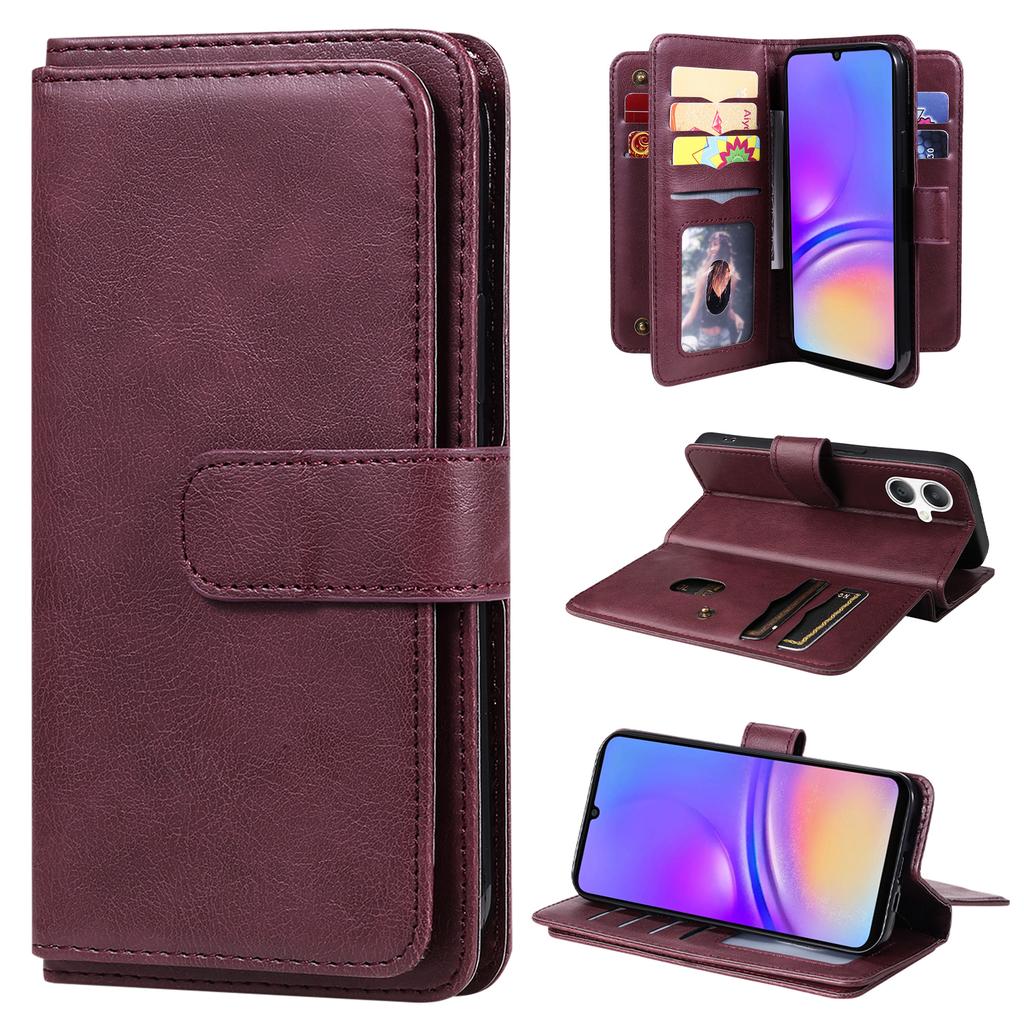 For Samsung Galaxy A06 5G/Galaxy A06 4G Leather Case with 10 Card Holder Phone Cover Stand