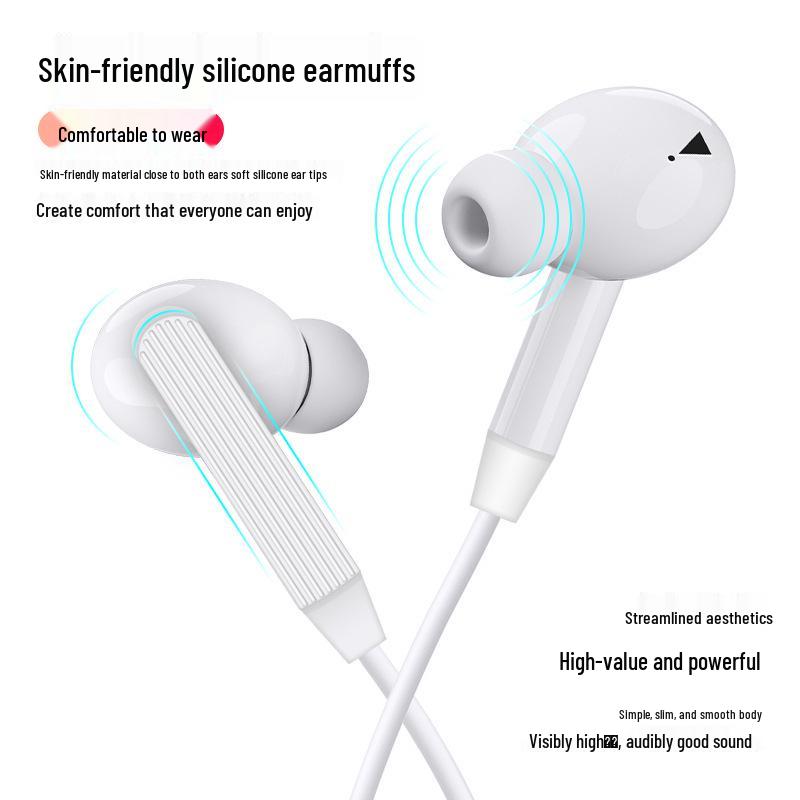 Yongteng Type-C In-Ear Wired Earphones with Mic - Universal Heavy Bass Stereo for Phones and Computers