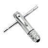 New T-Handle Machinist Tool Ratchet Tap Holder Wrench Adjustable Wrench M3-M8 Machine Screw Silver