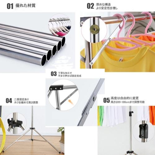 DEWEL Clothes Dryer, Towel Hanger, Futon Hanger, Laundry Hanger, Foldable, Extendable, Multi-functional, for Balcony, Indoor and Outdoor Use, Space-Sa