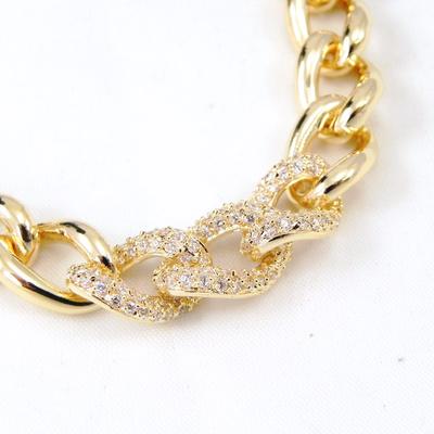 [G9321] - Pulseira Banhada a Ouro 'Sissi' branca