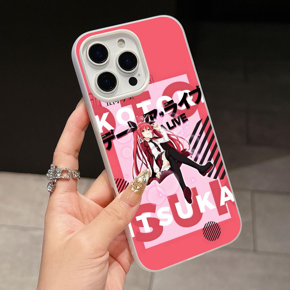 Date a Live Kotori Itsuka Jelly Double Layer White Mobile Phone Case for iPhone 17 16 15 14 13 12 11 Air Pro Max Plus Protective
