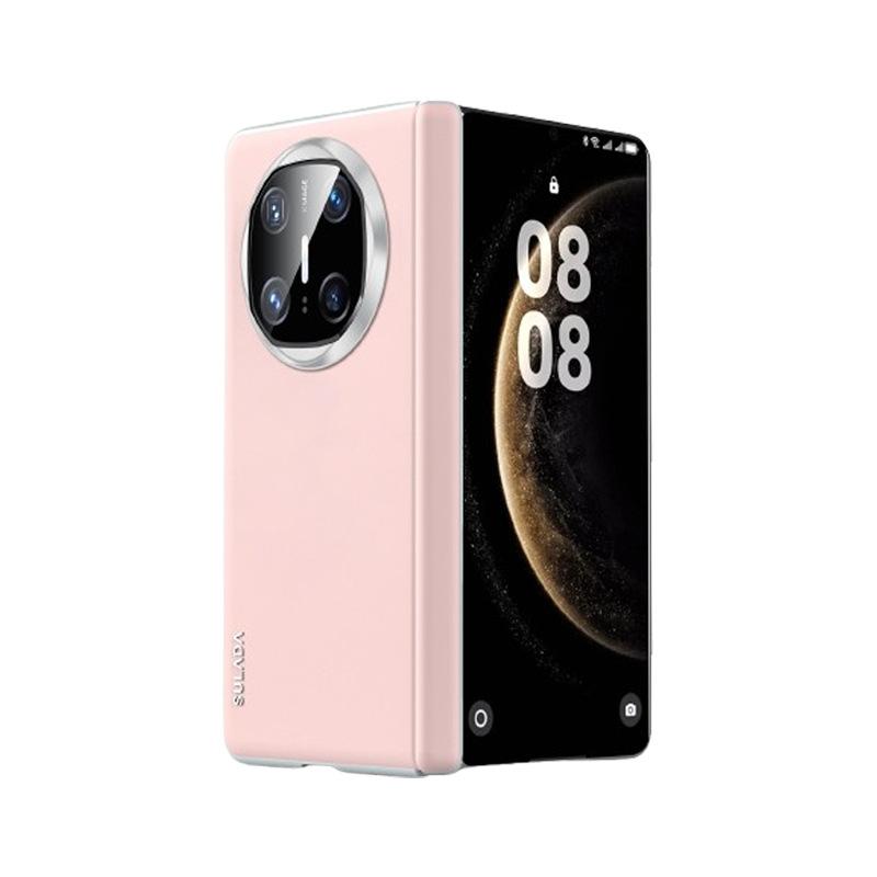 Vhodné pro pouzdro na mobilní telefon Huawei MateX6 Vestavěné magnetické přisávání Huawei Pružinový pant X6 Sběratelská verze Ochrana proti pádu Dámské kožené pouzdro