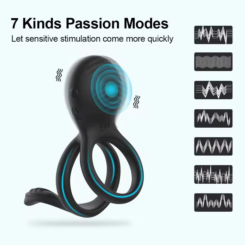Wireless Remote Control Cockring Vibrator Clitoris Stimulation Sleeve for Penis Ring Sex Toys for Men Male Chastity Cock Rings G-Spot Anal Stimulator