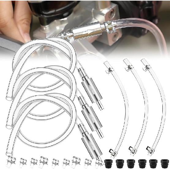 Wąż do odpowietrzania hamulców, Nowy 2025 Jednokierunkowy zawór zwrotny Przewód Zestaw narzędzi do odpowietrzania Dla samochodu Motocykla Sprzęgła - Uniwersalny odpowietrznik płynu hamulcowego hydraulicznego Z