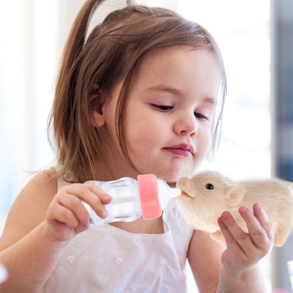 Silicone Pig Doll Toy Cute Miniature Kid Piggy Toys Pig Reborn Realistic Pig Toy Interesting Kid Christimas Birthday Dolls Gift