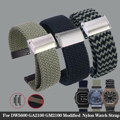 Vysoko elastický nylonový remienok na hodinky pre Casio DW5600 GW-5000 GW-M5610 GA2100 GA-2100 DW-5600 GM2100 Módny látkový remienok na hodinky Náramok