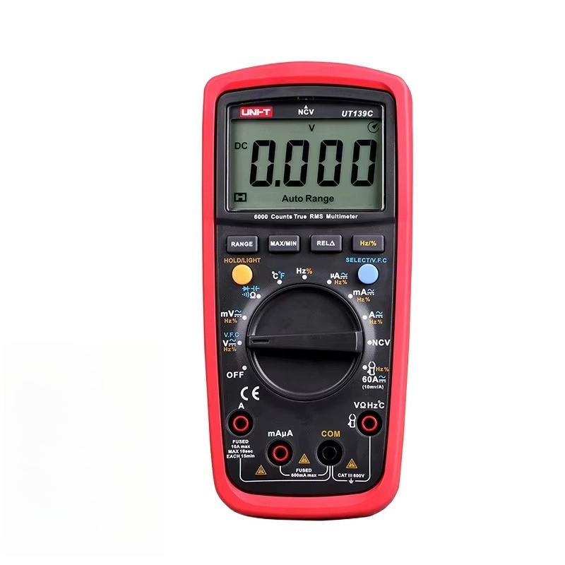 UNI-T UT139C UNIT Digital Multimeter Auto Range True RMS Meter Capacitor Tester Handheld 6000 Count Voltmeter Temperature