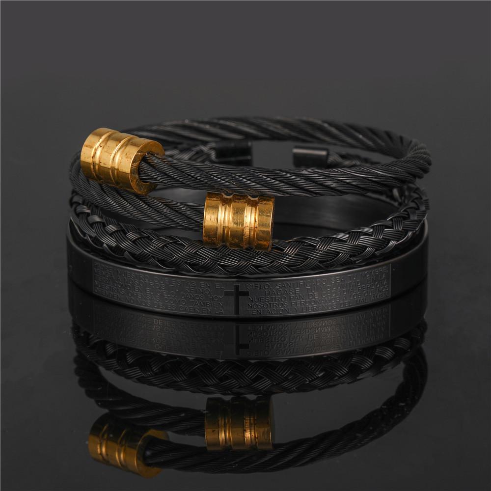 Punk-Retro-Armbänder aus Stahl mit geometrischen Formen für Herren mit mehrfarbigen Spiralen – ideal als Geschenk für Festivals