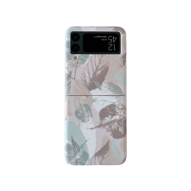 

For Samsung Galaxy Z Flip 4 Case 3 Leaf Oil Painting Folding Cases For Samsung Z Flip 3 5g Zflip4 Shockproof Hard Back Cover Galaxy Z Flip 4