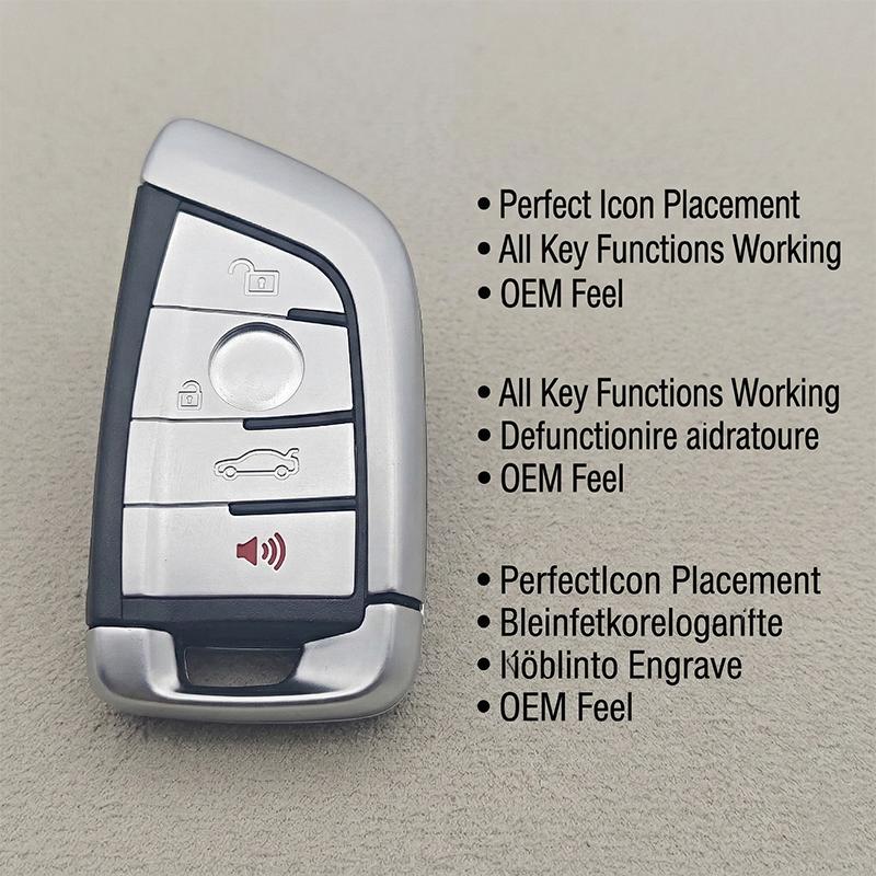 3/4 Buttons Smart Car Key Shell Case For BMW 1 3 5 7 Series X1 X3 X5 F30 F10 F20 Uncut Blade Remote Fob Cover Replacement