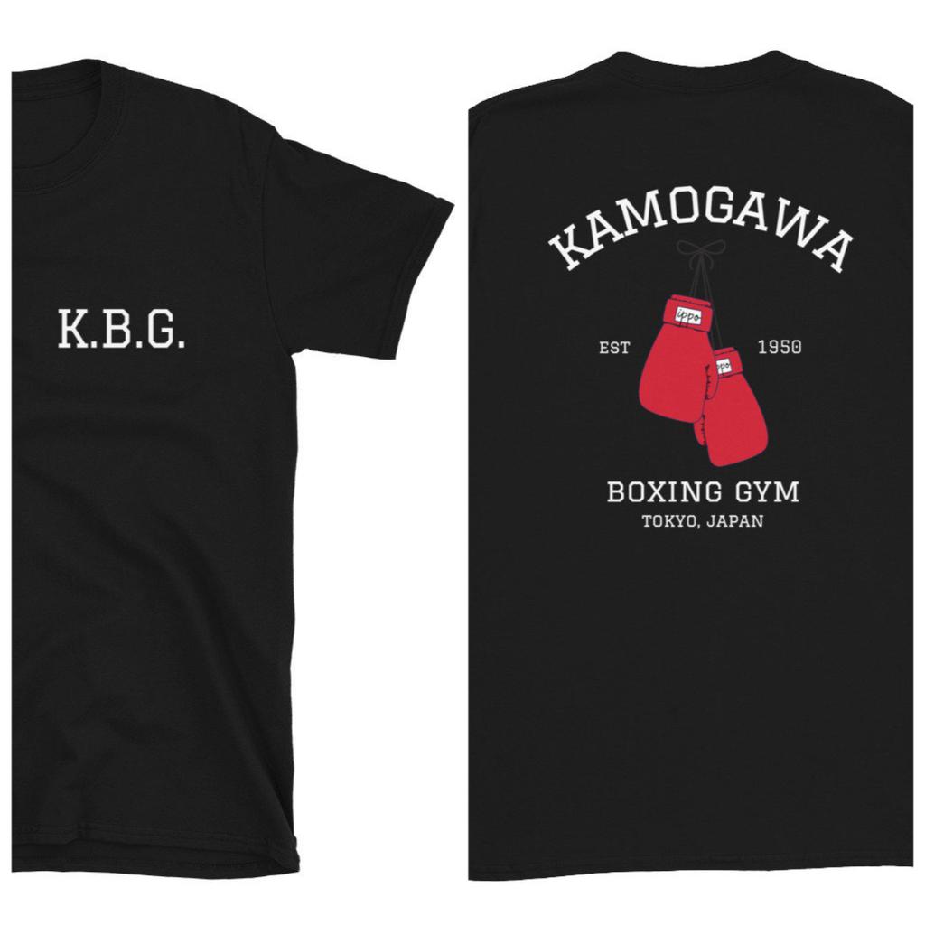 Streetwear Męski T-shirt z czystej bawełny z nadrukiem Hajime No Ippo w stylu vintage GYM dla mężczyzn i kobiet, topy, zabawna manga Kamagowa Boxing Gym