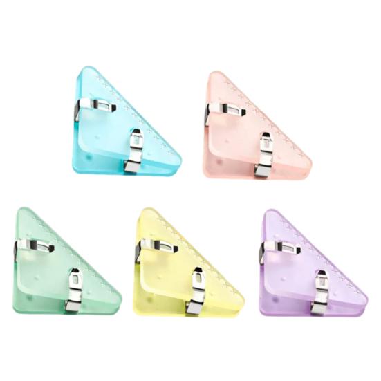 

5Pcs Triangular Corner Paper Clips Test Paper Organizer Office File Classification Folder with Metal A