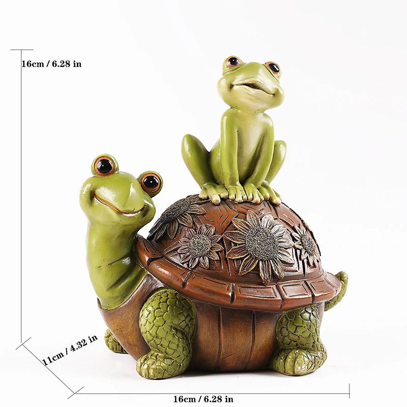 Cute Turtle, Frog Animal Decoration Statue Resin Sculpture Home, Room, Office, Flower Pot Outdoor Garden Decoration