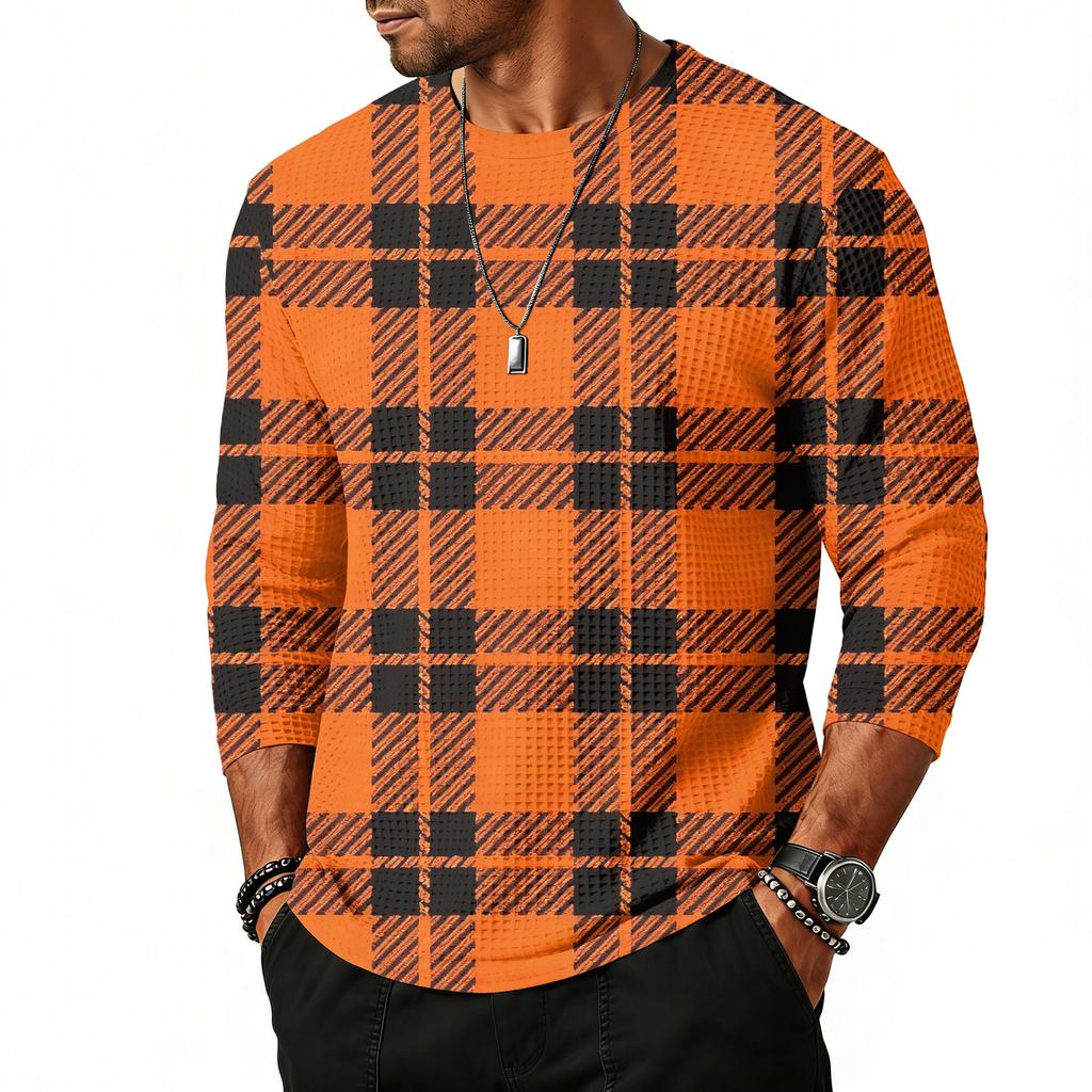 Men's Raglan Sleeve Three,quarter Sleeve Top