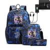 Backpack Usb Charging, Shoulder Bag, Pencil Case, Primary And Secondary School Student Leisure Schoolbag Three-Piece Set