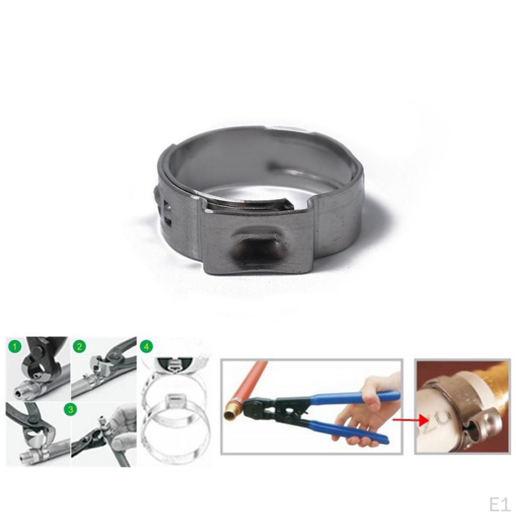 90pcs Stainless Steel Single Hydraulic Fuel Hose Clamps 5.3mm-6.5mm~19.4mm-22.6mm