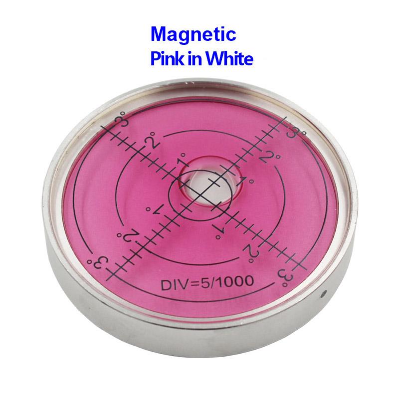 Μαγνητικό Πολύχρωμο Καθολικό Στρογγυλό Μεταλλικό Αλφάδι Φυσαλίδας Οριζόντιο Εργαλείο Διάμ. 60*10mm 1 ΤΕΜ