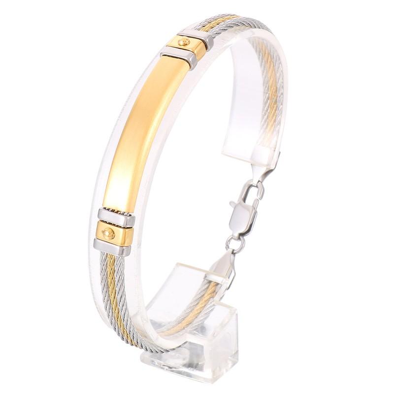 6mm Stainless Steel Three Wire Mesh Chain Bracelet for Men Women Silver&Gold Color Punk DIY Name Fashion Jewelry Gift