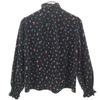 To B. by Agns B Floral Long Sleeve Blouse 38 Black Women Used