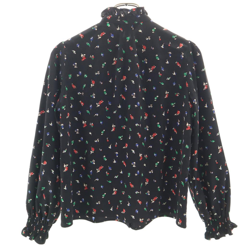 To B. by Agns B Floral Long Sleeve Blouse 38 Black Women Used