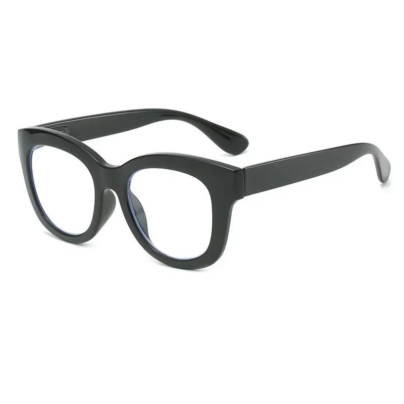 Ladies Cat Eye Blue Light Blocking Glasses Trendy Computer Eyewear Fashion Oversized Optical Spectacle Eyeglasses for Women Men