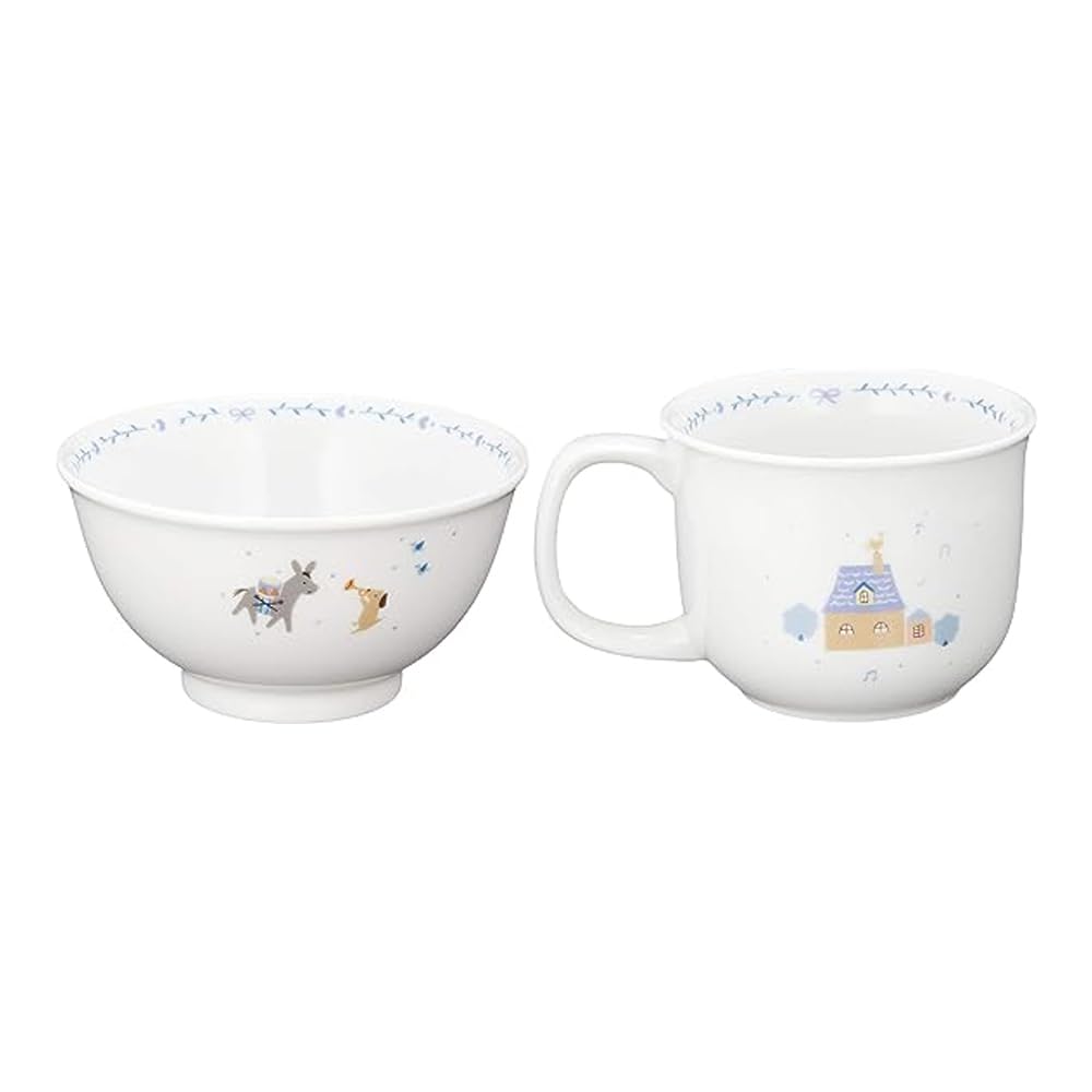 NARUMI tableware Bremen manten easy to scoop baby first baby dishwasher made in Japan Children's set, Blue, 9-piece set, set, tableware, gift, meal,