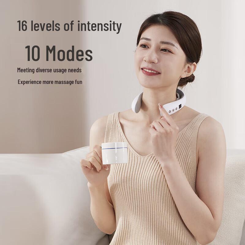 Smart Neck Massager with Low-Frequency Pulse and Heat CN plug (adapter included)