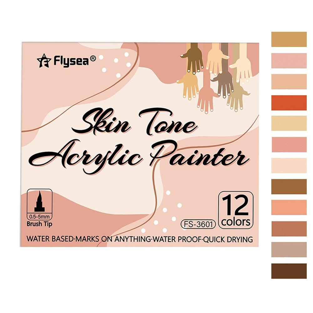 

Непрозрачный цветной акриловый маркер ручка с мягким наконечником-кистью акриловый художник 12-цветные маркеры комиксы раскраска