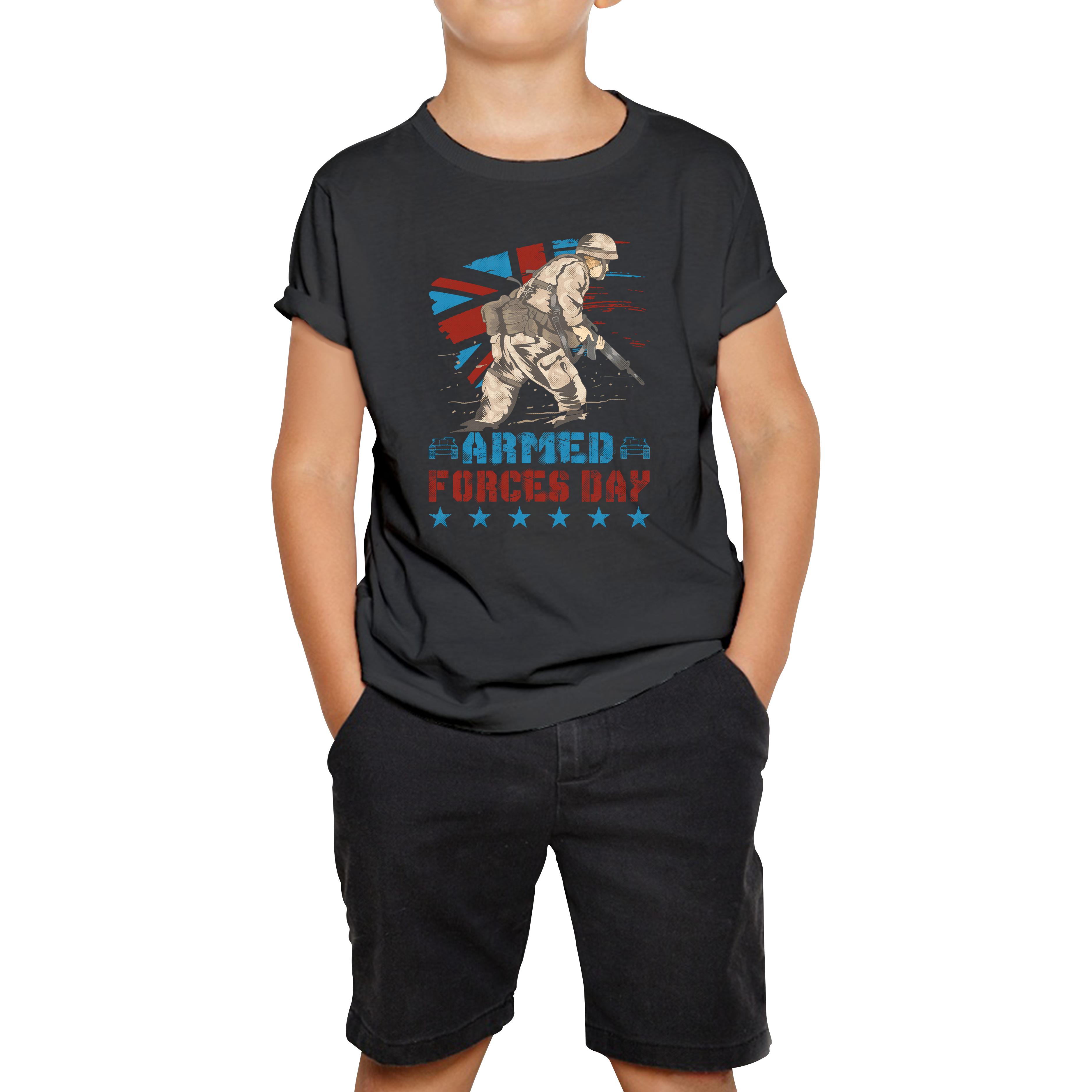 

Armed Forces Day British Veteran Kids T Shirt 120