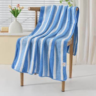 Serviette de bain en polaire corail rayures larges grande serviette grande serviette de bain serviette de bain absorbante et épaisse 1 pièce
