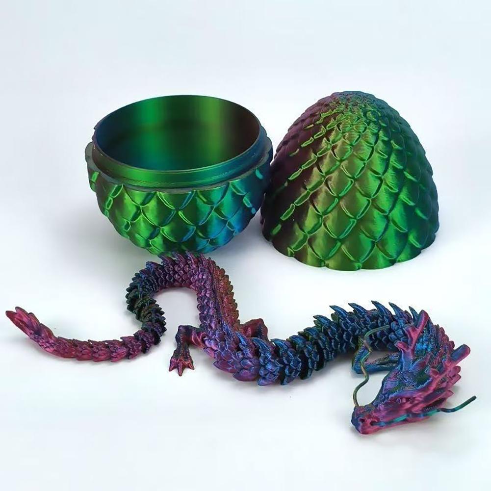 

3D Mini Chinese Dragon Surprise Egg Articulated Movable Joint Tabletop Decoration Collectible Toy Gift for Home