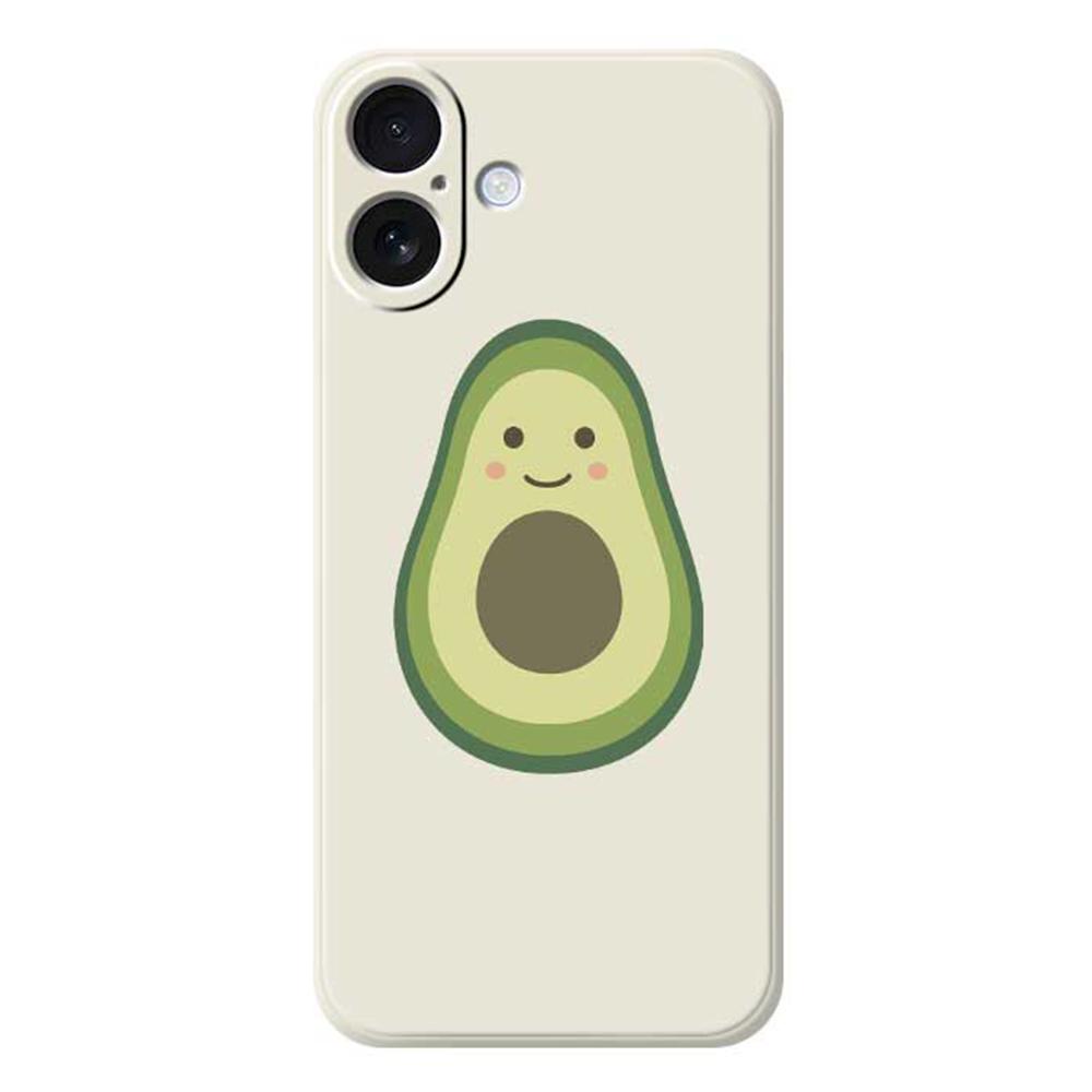 For iPhone 17 Case Cute Avocado Pattern Printing Straight Edge TPU Phone Back Cover