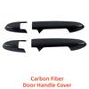 Carbon Car Upgrade Accessorie Plated Exterior Door Handle Cover Trim Paste Style For 2 Door Honda Fit Jazz Fit GK5 2014-2018