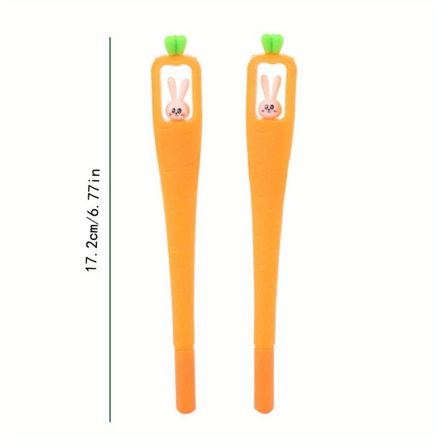 10 Stück 0,5 mm kreativer Karotten-Gelstift, Cartoon-Kaninchen-Wasserstift, niedliche Schreibwaren Bürobedarf Unterschriftenstift