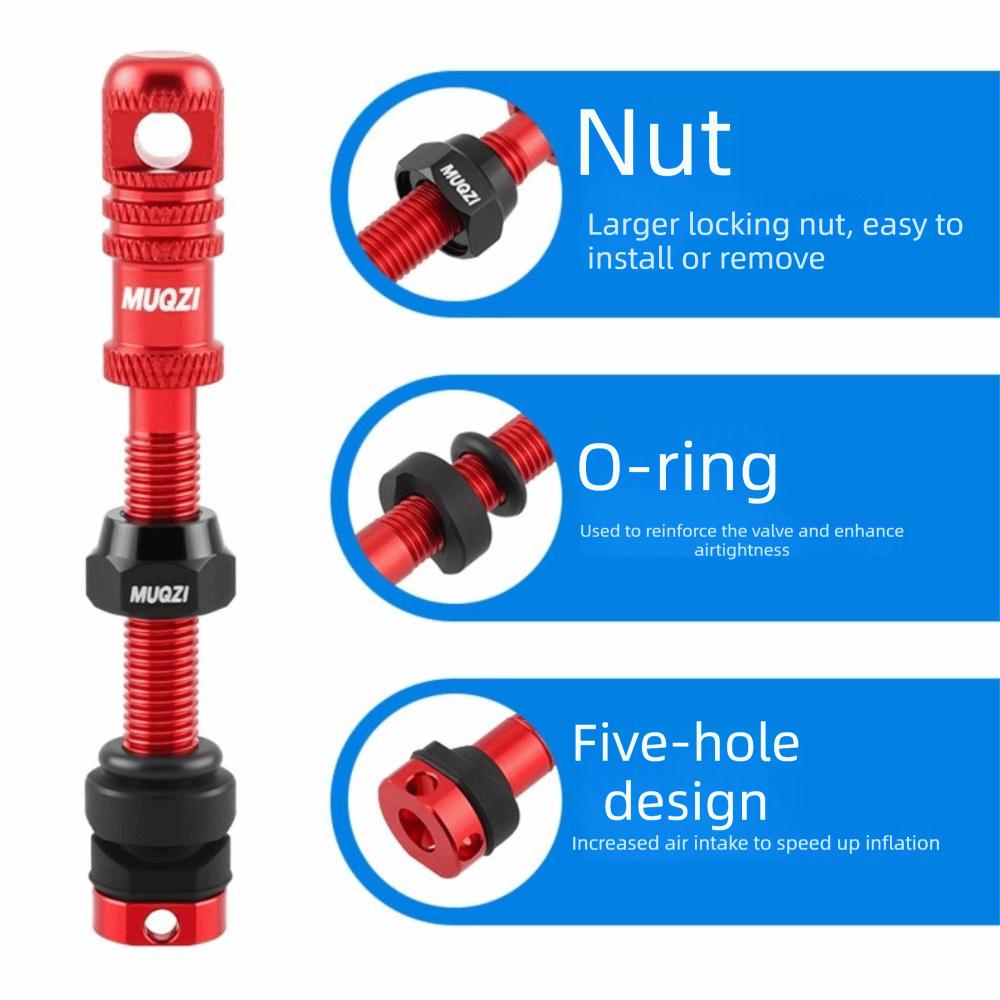 45mm Length Tubeless Presta Valve Stem Tubeless Design Bicycle Air Nozzle Bicycle Accessories