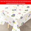 Waterproof Floral Print Tablecloth - Fresh, Rectangular Disposable Cover for Kindergarten Parties