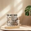 Heart-Holding Acrylic Plaque. Wooden Base, an Inspirational Gift for Dads & Special Occasions.