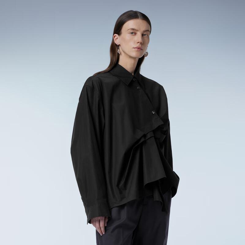 JNBY Women's Pleated Collar Cotton Shirt