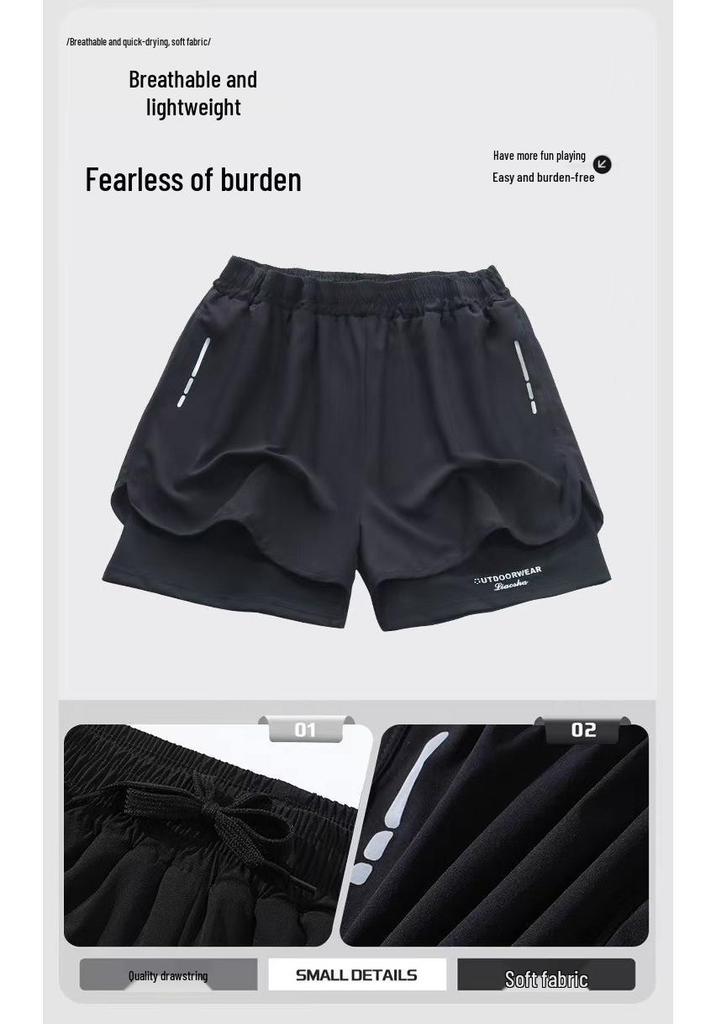 Men's Quick-Dry Plus-Size Swim Trunks: Anti-Embarrassment Boxer Briefs for Beach & Hot Spring