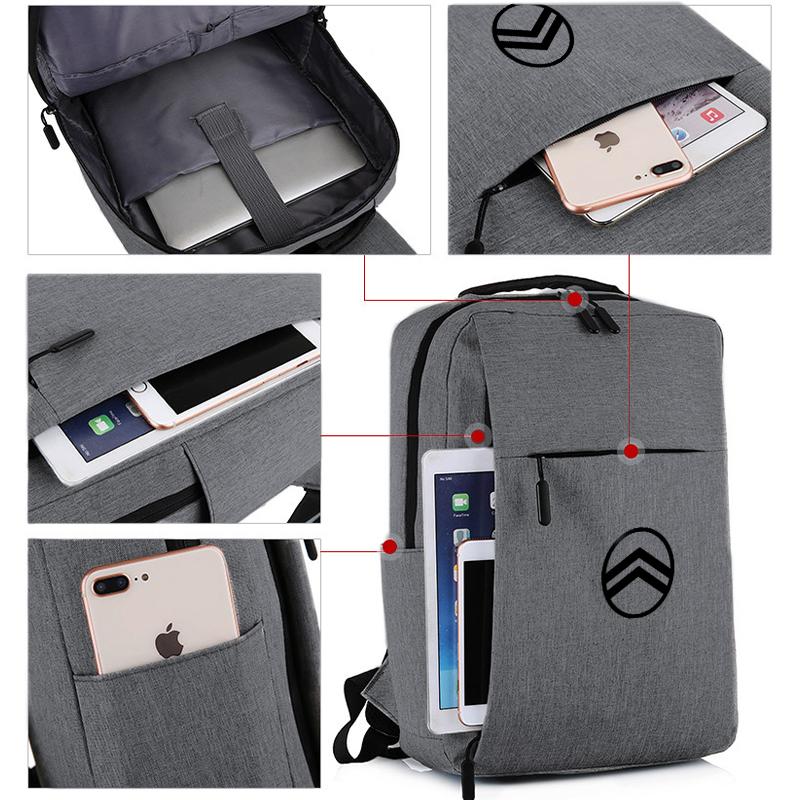 Business Shoulder Work Bag USB Chargring Travel Computer Backpack For Citroen C4 C3 C5 C2 Berlingo Celysee Cactus Picasso Grand