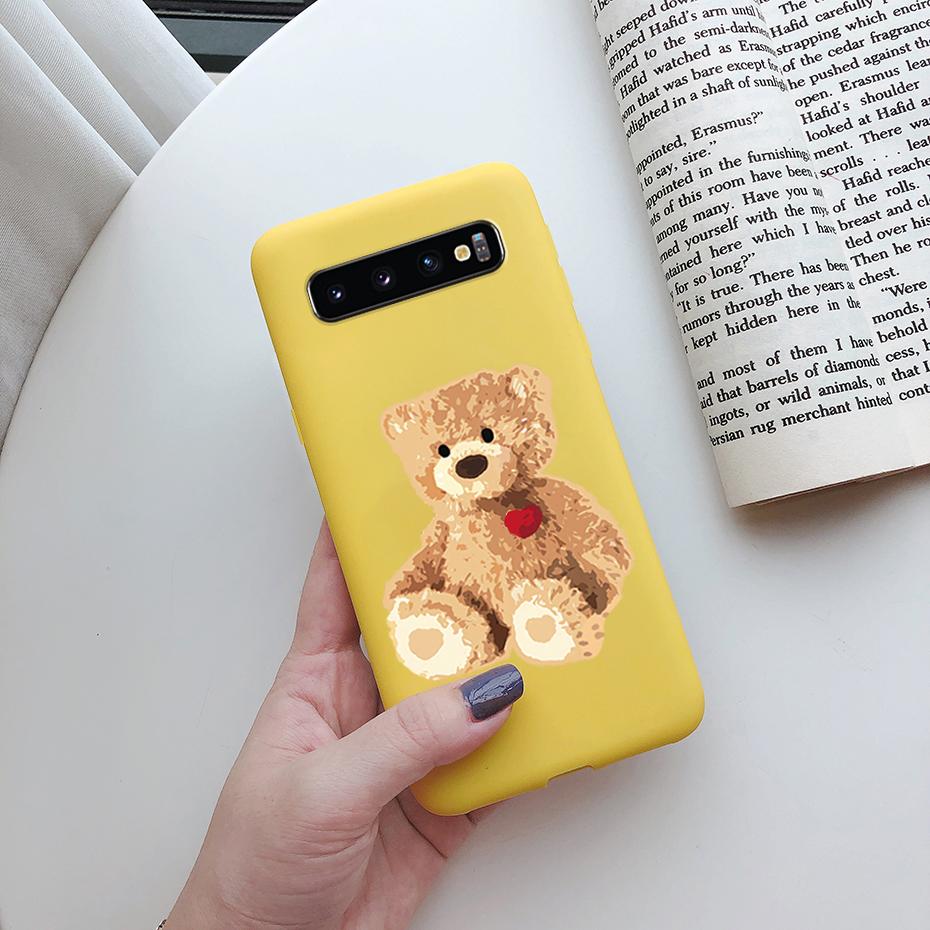 

for Samsung Galaxy S10 plus S10e S10+ Cover multicolor Soft Silicone Phone Case for Galaxy S10e S10 Plus S10+ Couple Funda case Galaxy S10 Plus темно-коричневого кольору