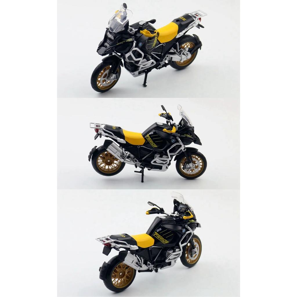 1/12 BMW R1250 GS Toy Motorcycle Diecast Metal Model 1:12 Off-Road Sport Racing Sound & Light Collection Gift for Boy Children