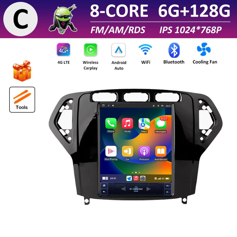 For Ford Mondeo 2007 2008 2009 - 2010 GPS Navigation IPS Touch Screen Android Smart System Wireless Carplay Accessories WIFI DSP
