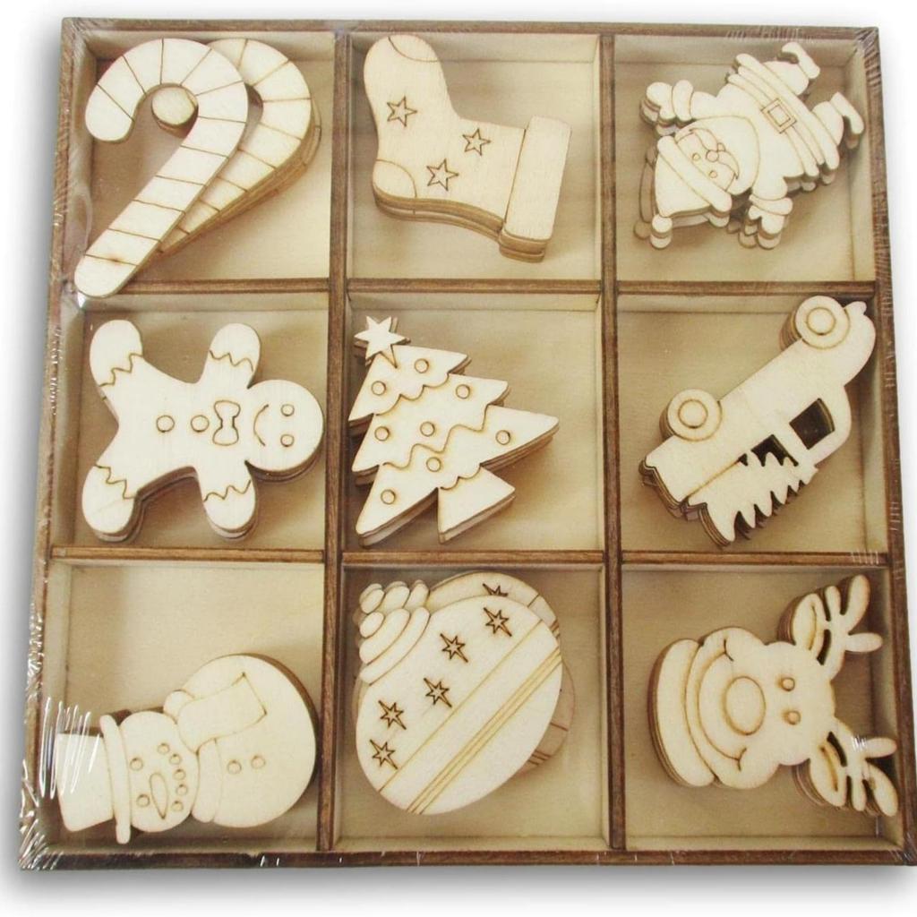 Wooden Christmas Hanging Ornament Rustic Unfinished Wood Blank