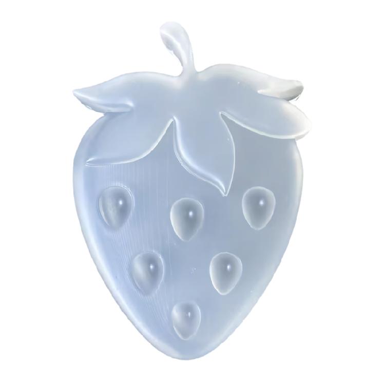 

Easy to Use Pendant Mold Strawberry Shape Hand-Making Supplies Silicone Texture for Beginners Creating Handmade Crafts L